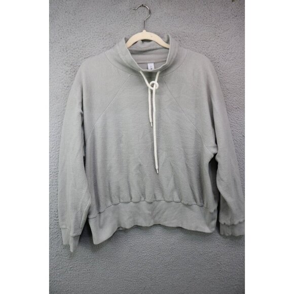 Varley Long Sleeve Mock Neck Oversized Sweatshirt-Medium-Logenlook-Minimalist - Picture 1 of 8